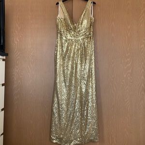 Gold Sequin Bridesmaid Dress